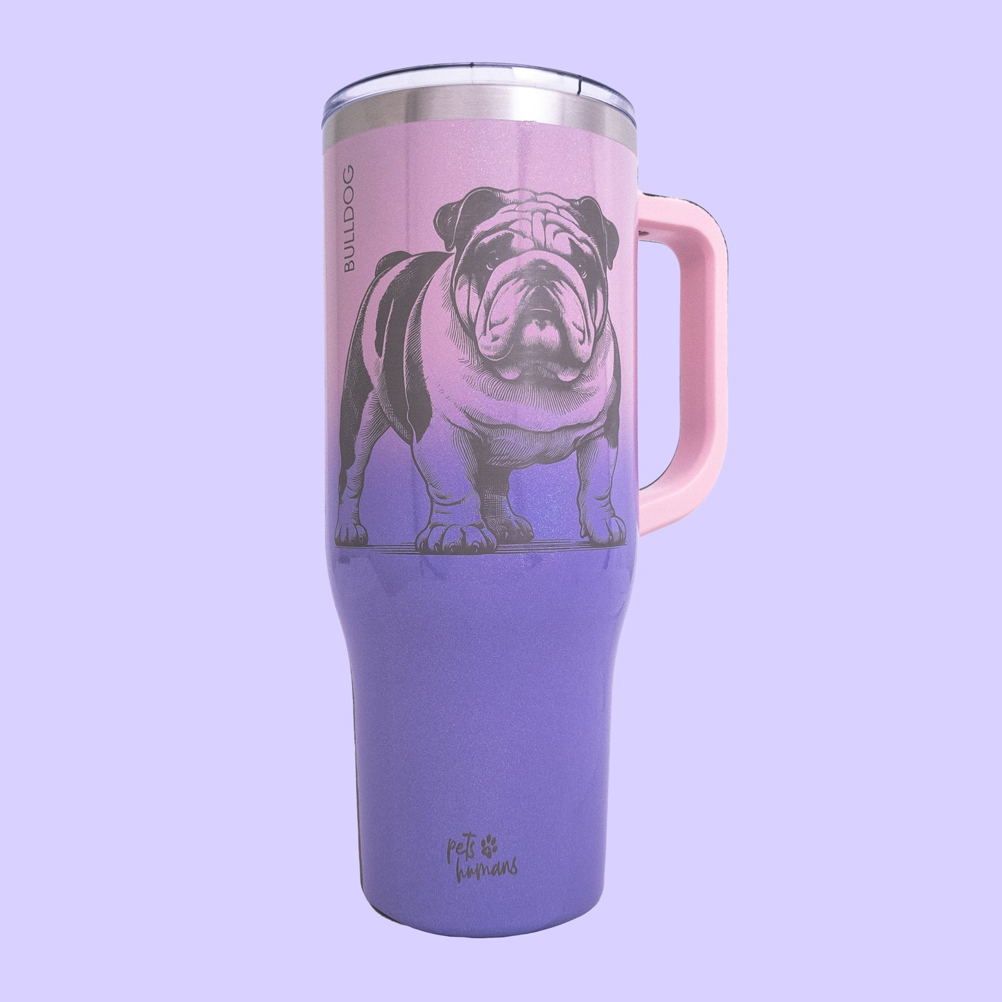 Bulldog Laser Engraved Tumbler, 40oz