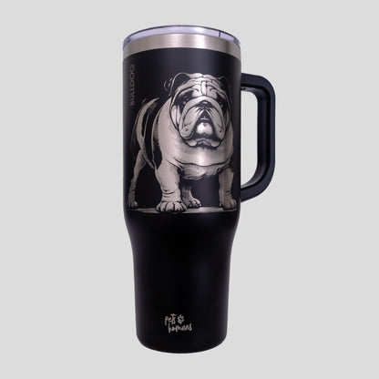 Bulldog Laser Engraved Tumbler, 40oz