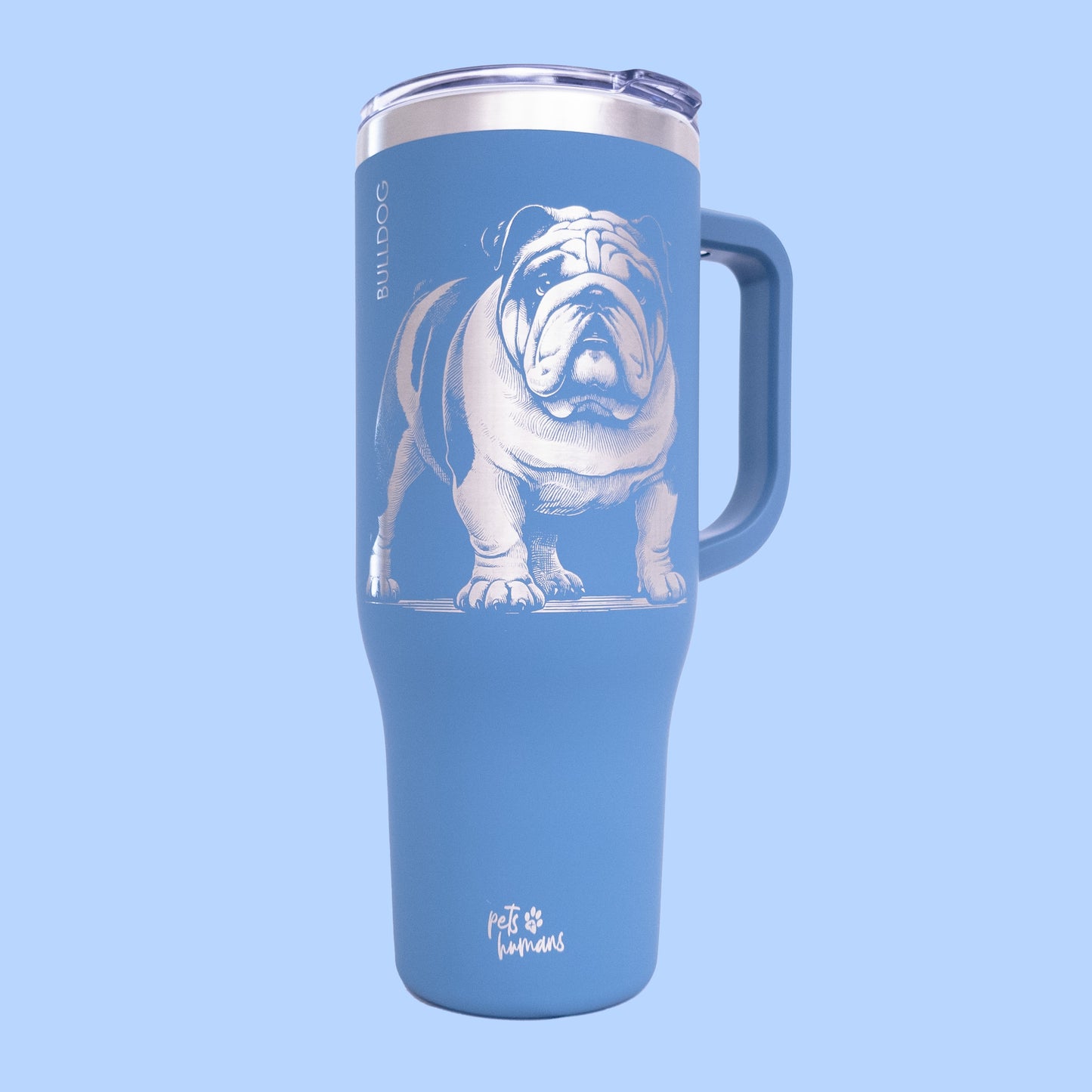 Bulldog Laser Engraved Tumbler, 40oz