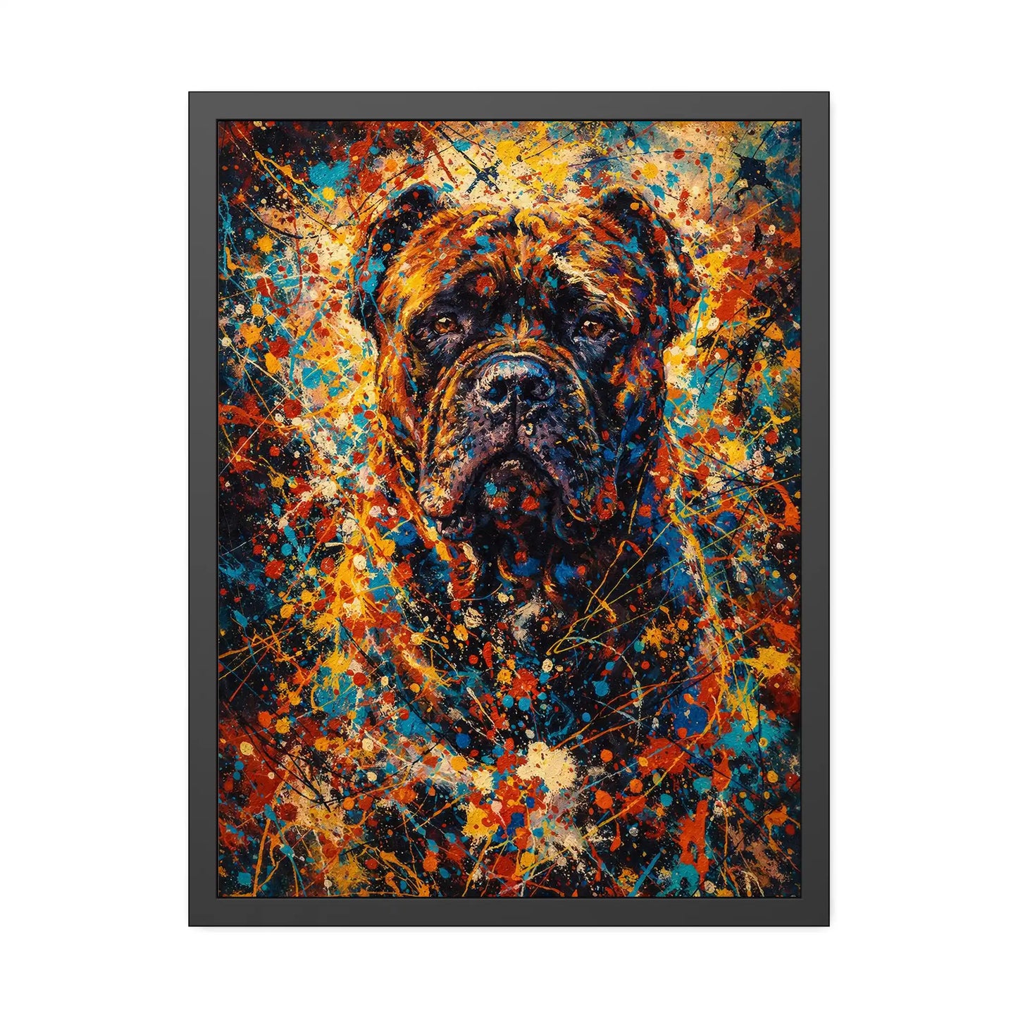 Cane Corso Abstract Pollock-inspired Portrait, Cane Corso Wall Art Print