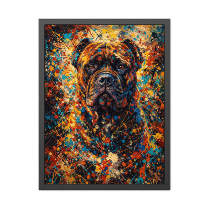 Cane Corso Abstract Pollock-inspired Portrait, Cane Corso Wall Art Print