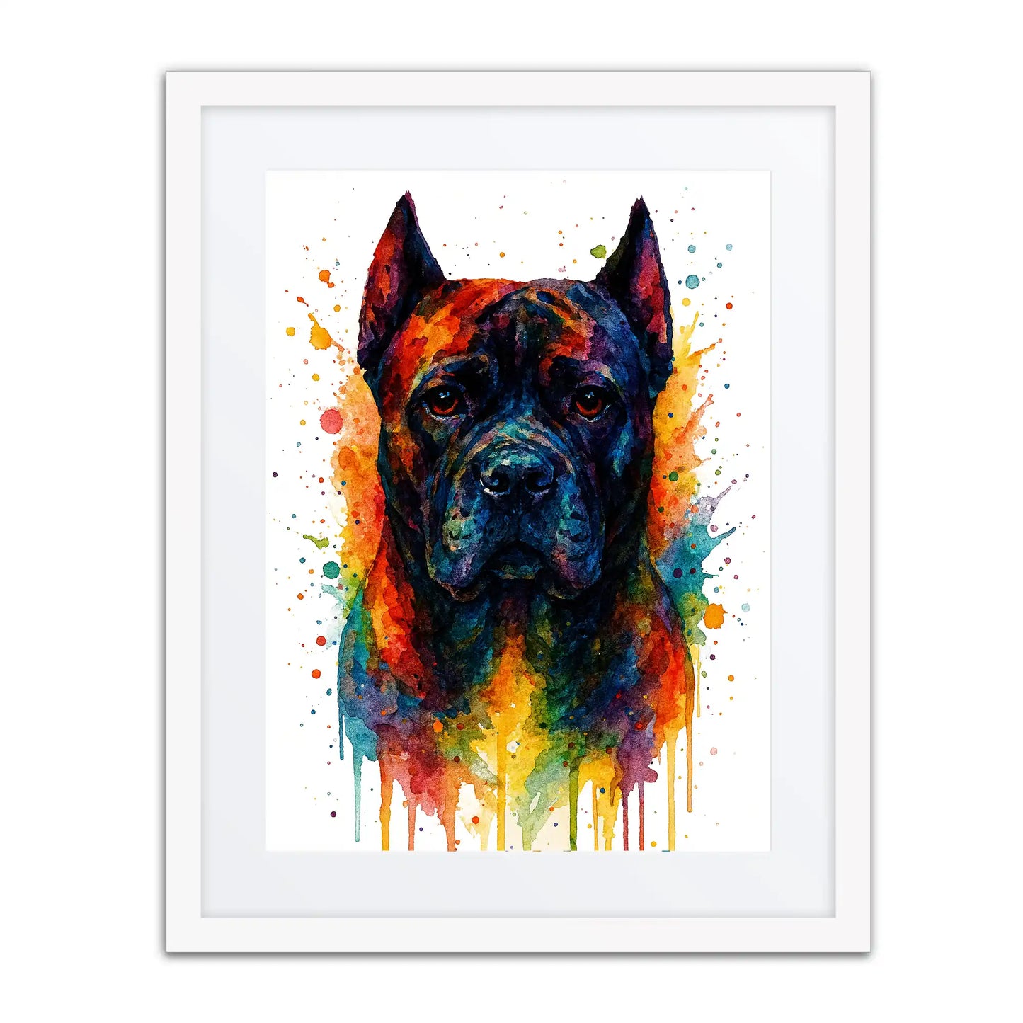 Cane Corso Abstract Portrait | Splatter Style Painting – Modern Wall Art