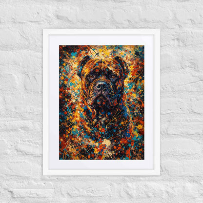 Cane Corso Abstract Pollock-inspired Portrait, Cane Corso Wall Art Print