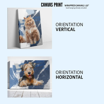 Custom Abstract Pet Portrait Canvas