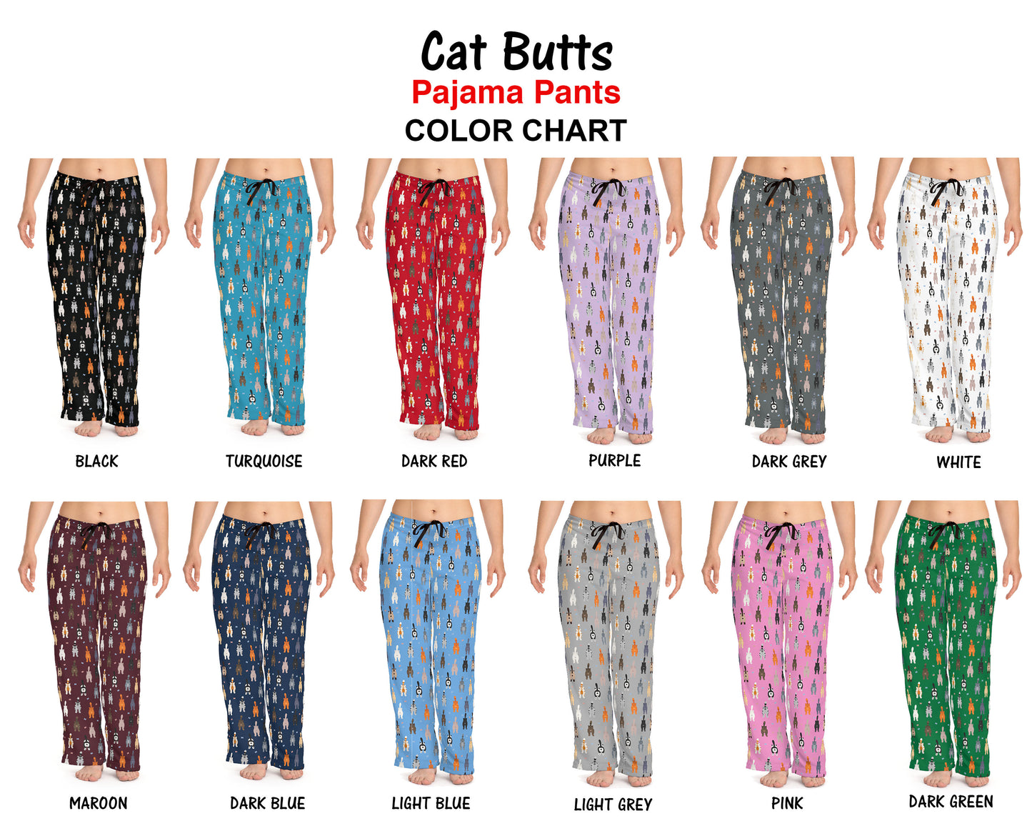 Cat Butts Women's Pajama Pants