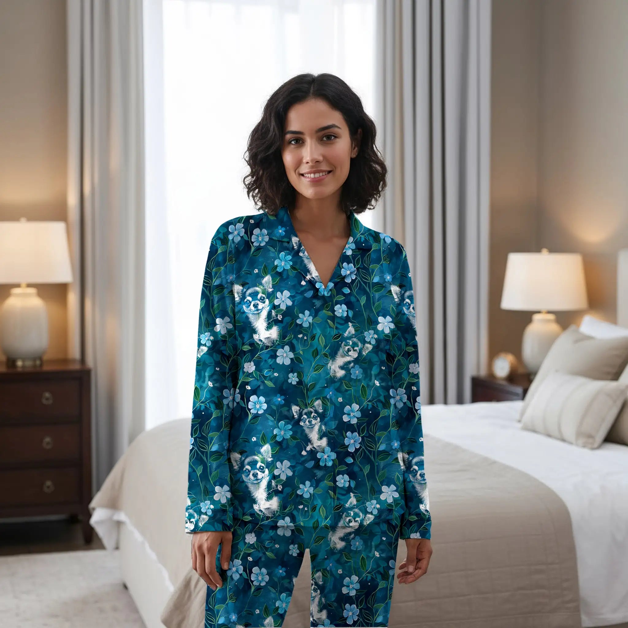 Chihuahua Flower Pajamas