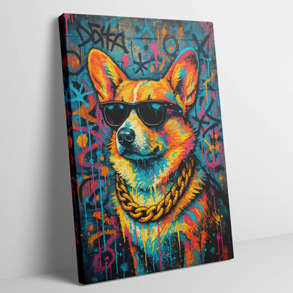 Corgi Graffiti Portrait | Street-Art Painting