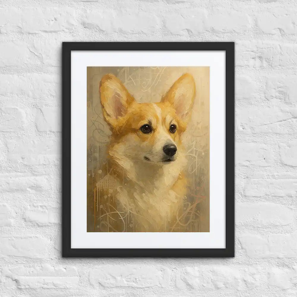Corgi Fine-Art Graffiti Portrait