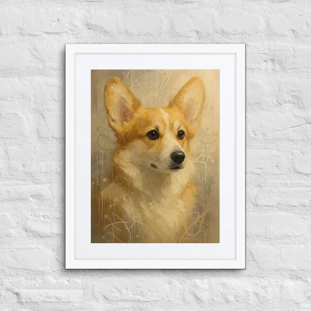 Corgi Fine-Art Graffiti Portrait