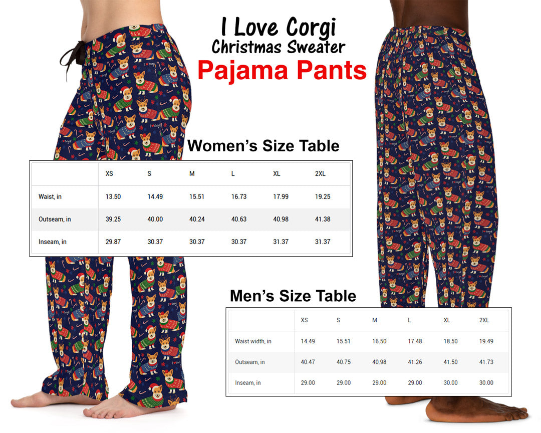 'I Love Corgi Christmas Sweater' Men's Pajama Pants