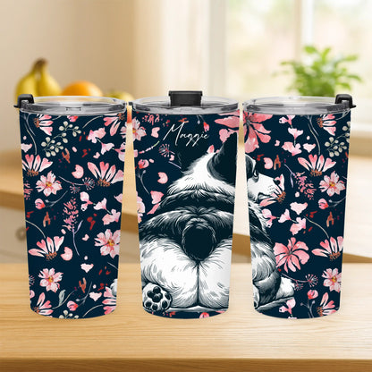 Personalized Corgi Butts Flowers Tumbler 20oz