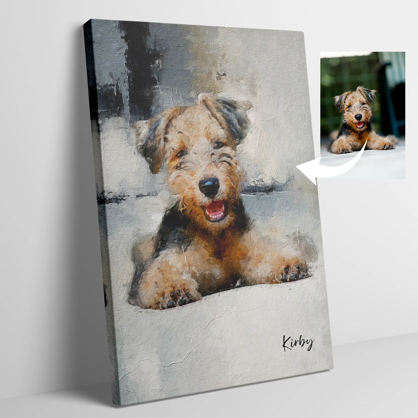Custom Abstract Pet Portrait Canvas