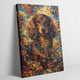 Dachshund Abstract Pollock-inspired Portrait, Dachshund Wall Art Print