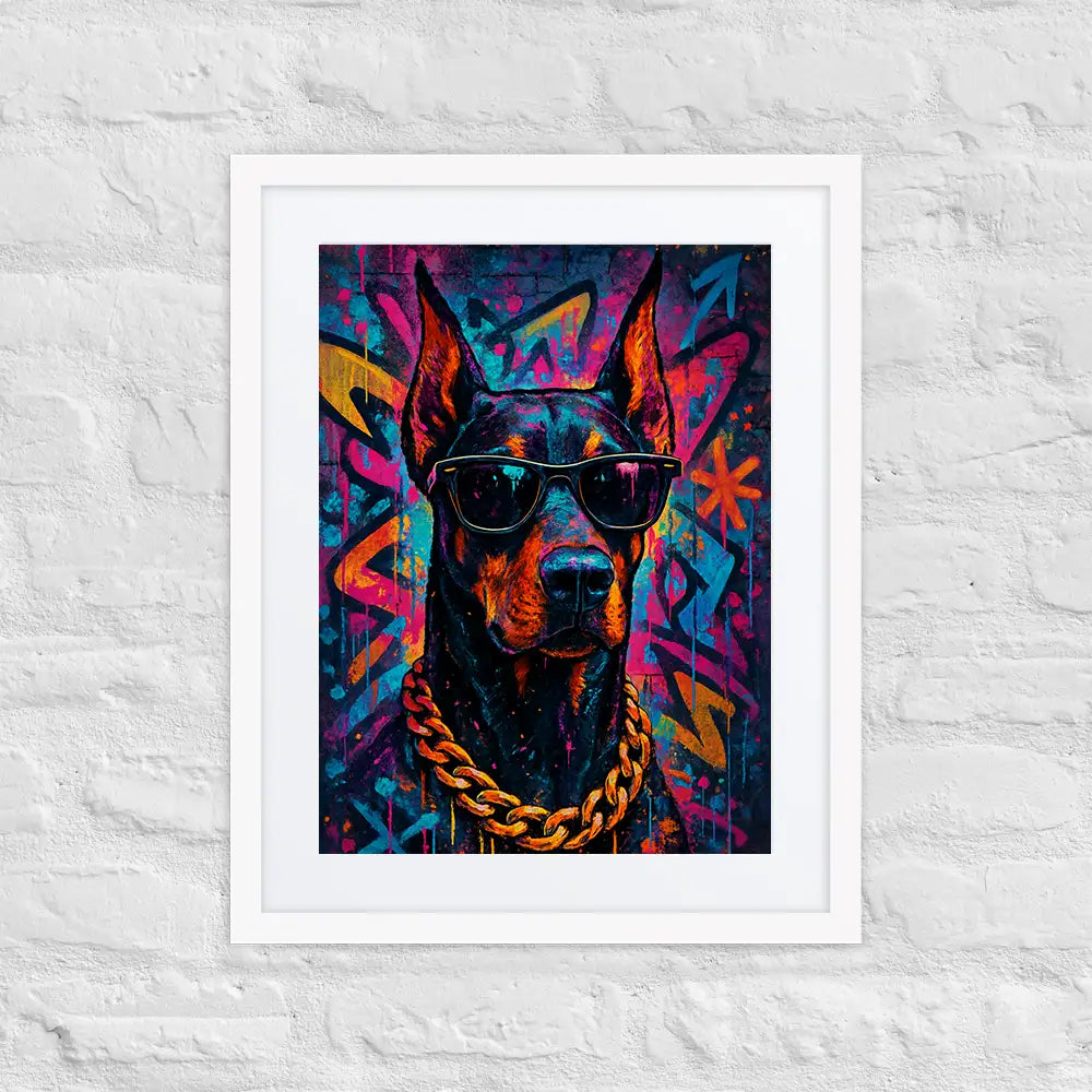 Doberman Pincher Graffiti Portrait | Street-Art Painting