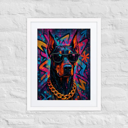Doberman Pincher Graffiti Portrait | Street-Art Painting