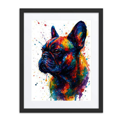 French Bulldog Abstract Portrait | Splatter Style Painting – Modern Wall Art