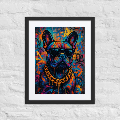 French Bulldog Graffiti Portrait | Street-Art Painting | Urban Wall Art for Dog Lovers