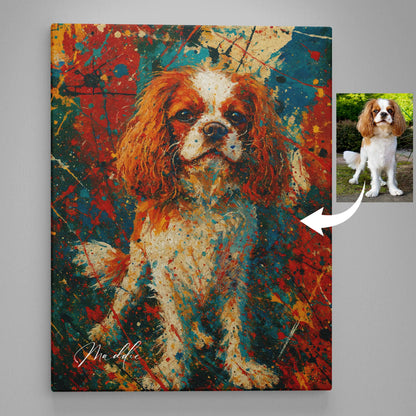Custom Jackson Pollock Style Abstract Pet Portrait