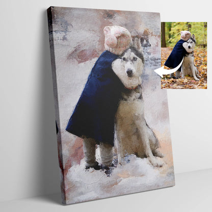 Custom Abstract Pet Portrait Canvas