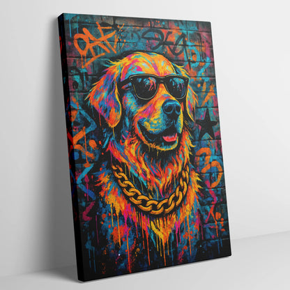 Golden Retriever Graffiti Portrait | Street-Art Painting