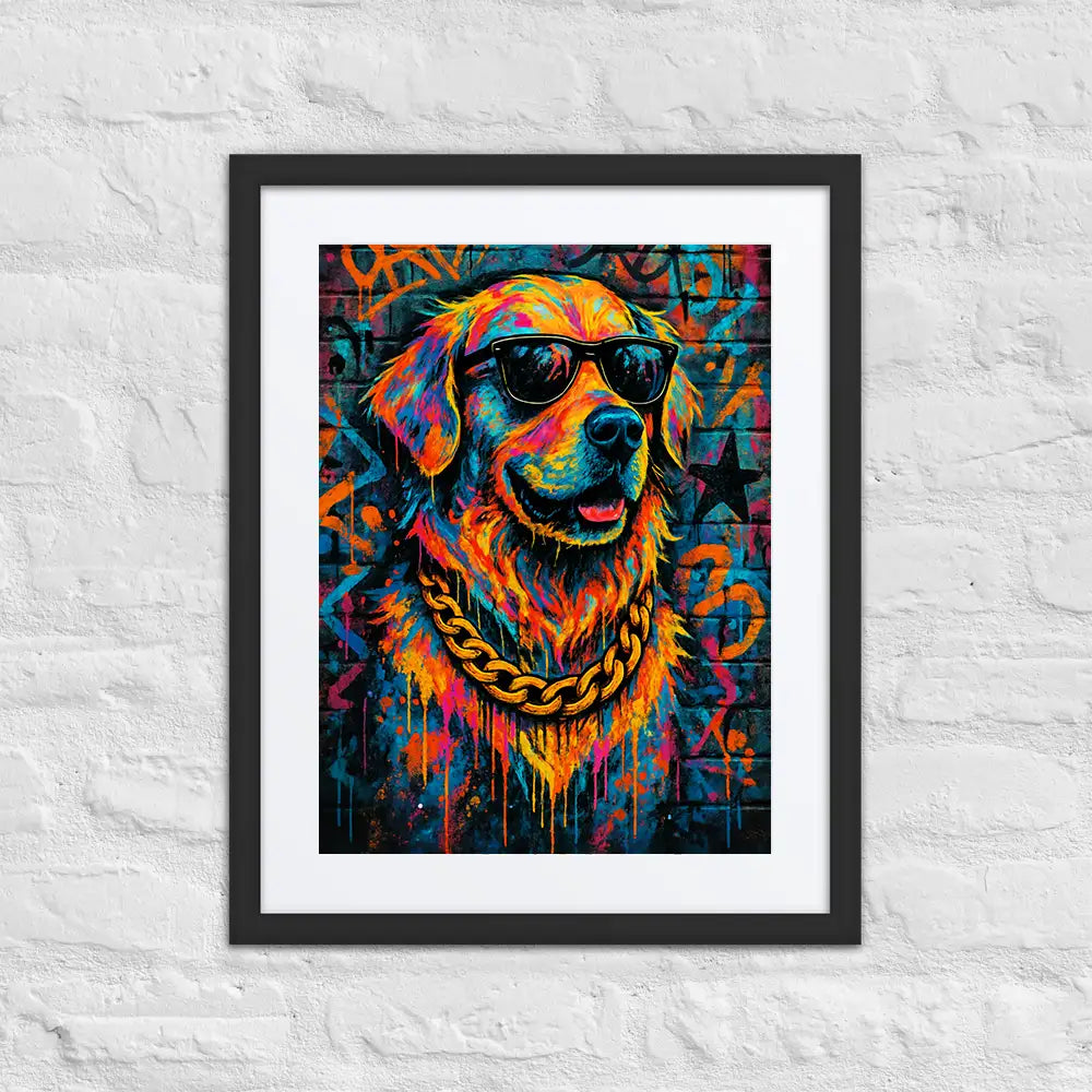 Golden Retriever Graffiti Portrait | Street-Art Painting