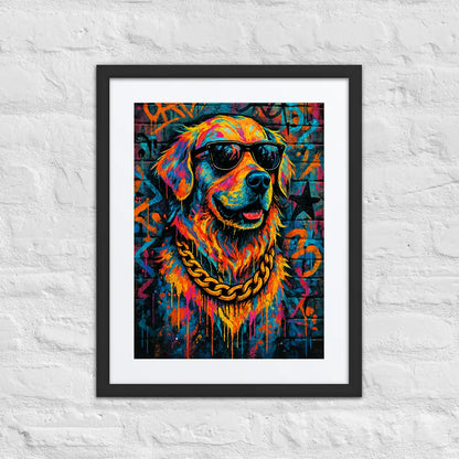 Golden Retriever Graffiti Portrait | Street-Art Painting