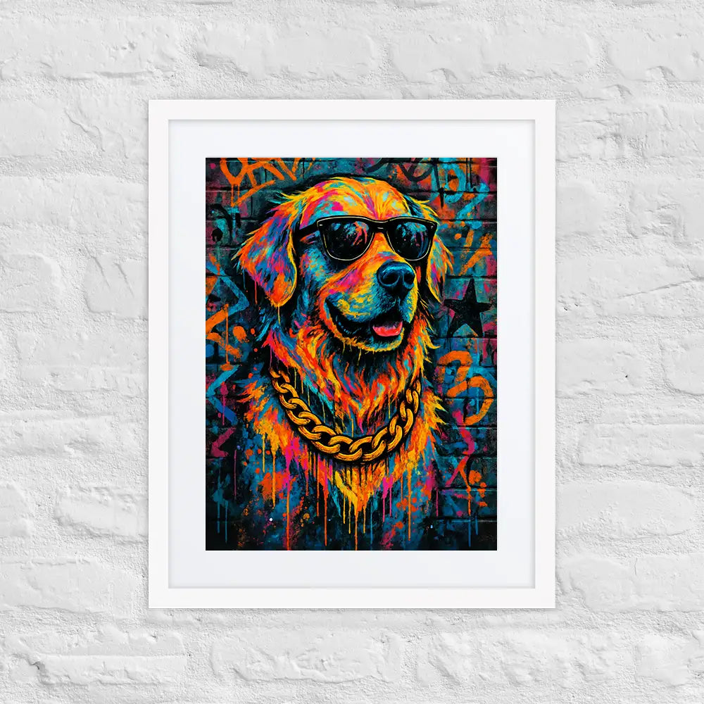 Golden Retriever Graffiti Portrait | Street-Art Painting
