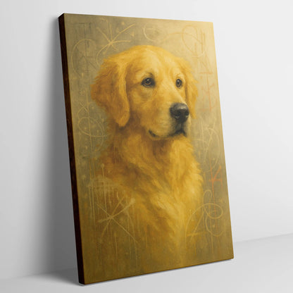 Golden Retriever Fine-Art Graffiti Portrait