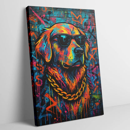 Golden Retriever Graffiti Portrait | Street-Art Painting