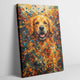 Golden Retriever Abstract Pollock-inspired Portrait, Goldie Wall Art Print