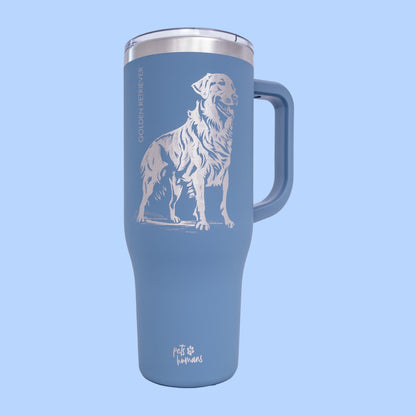 Golden Retriever Laser Engraved Tumbler, 40oz