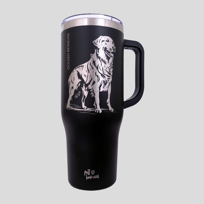 Golden Retriever Laser Engraved Tumbler, 40oz