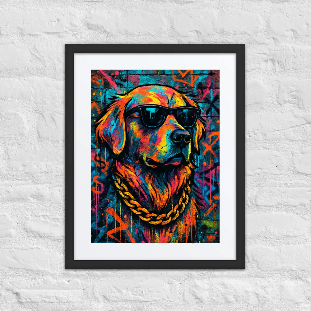 Golden Retriever Graffiti Portrait | Street-Art Painting