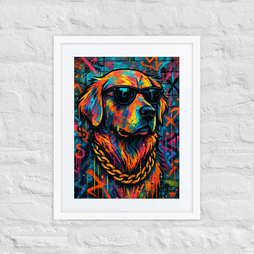 Golden Retriever Graffiti Portrait | Street-Art Painting