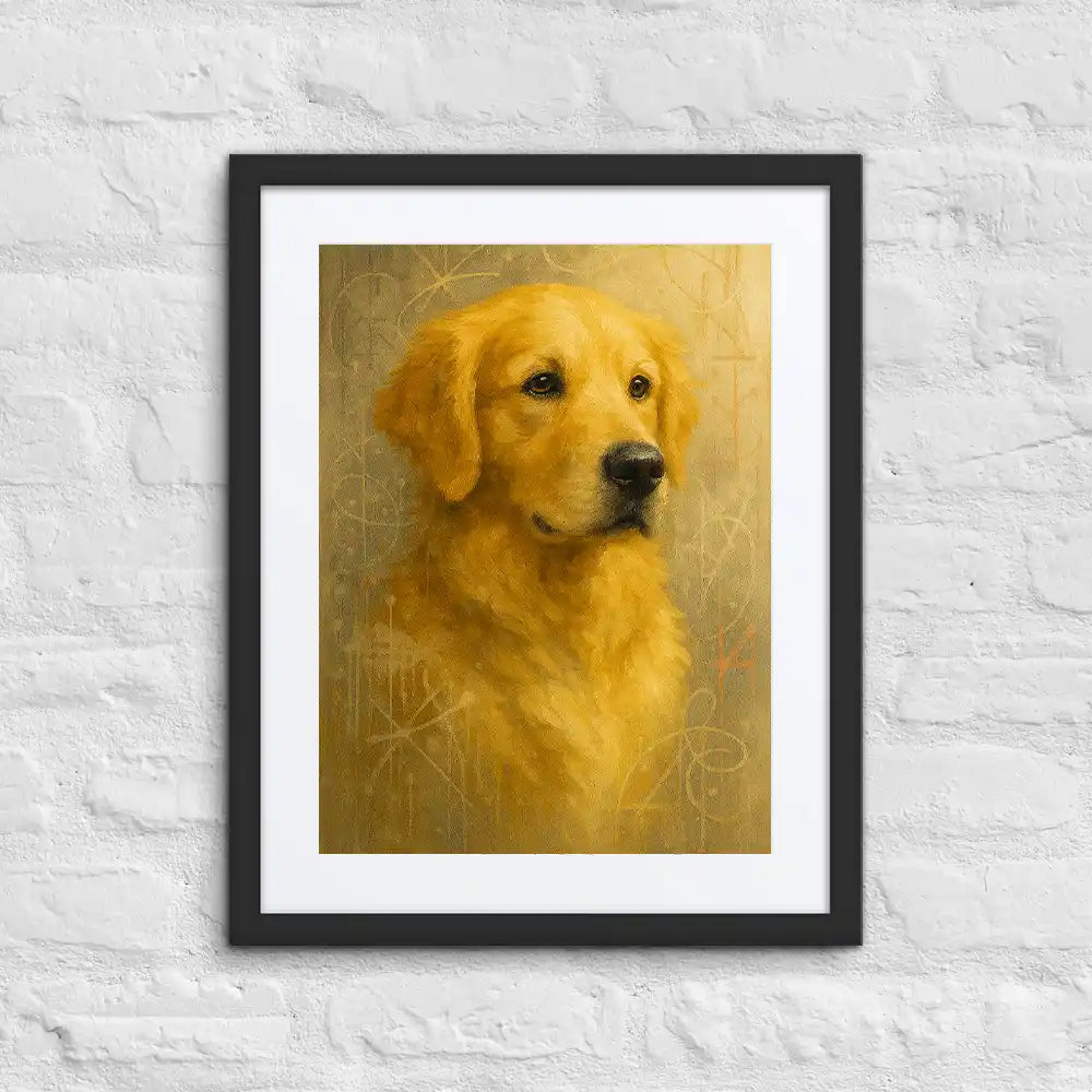Golden Retriever Fine-Art Graffiti Portrait