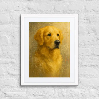 Golden Retriever Fine-Art Graffiti Portrait