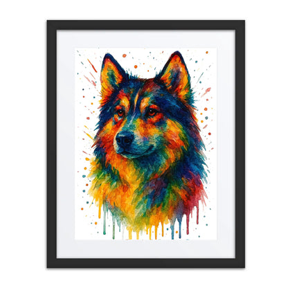 Husky Abstract Portrait | Splatter Style Painting – Modern Wall Art