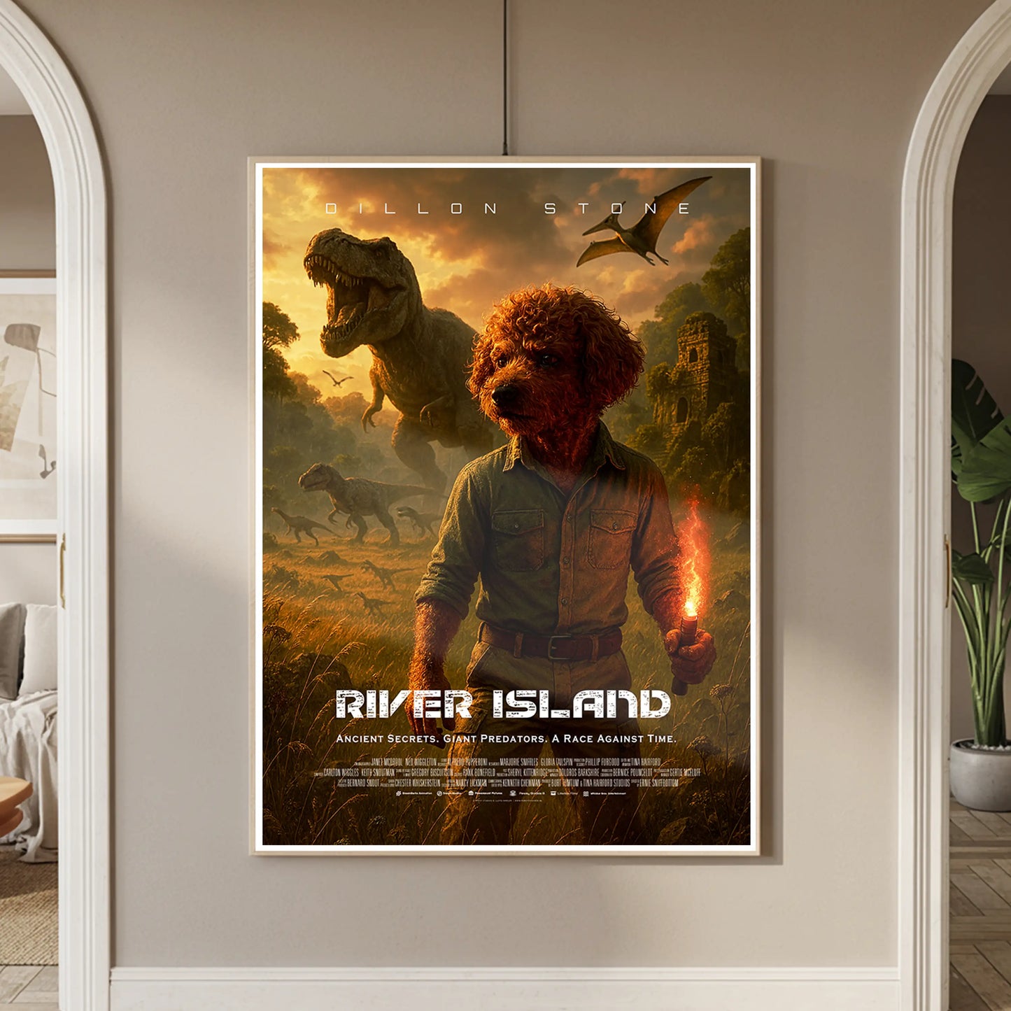 Custom Pet Movie Poster | Dinosaurs Adventure Cinematic Portraits