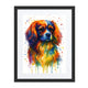 Cavalier King Charles Spaniel Abstract Portrait | Splatter Style Painting – Modern Wall Art