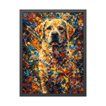 Labrador Retriever Abstract Pollock-inspired Portrait, Labrador Wall Art Print
