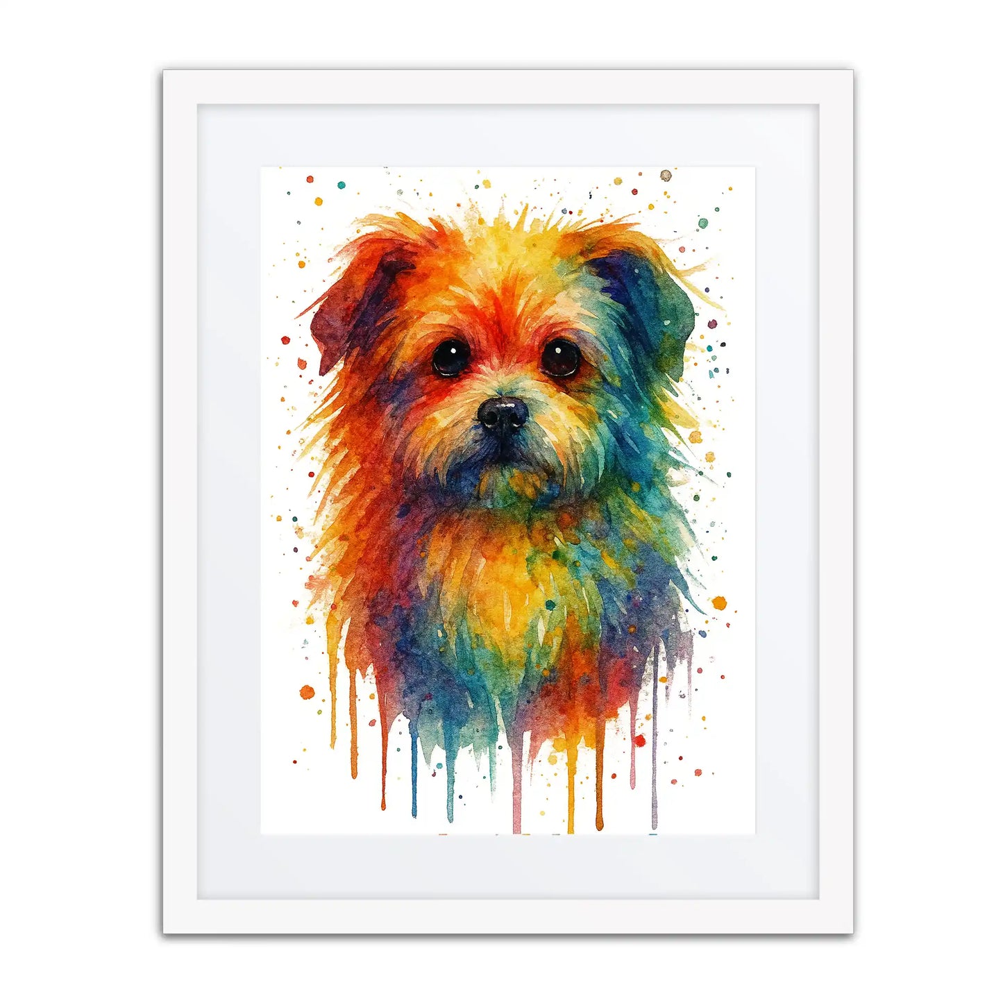 Maltese Abstract Portrait | Splatter Style Painting – Modern Wall Art