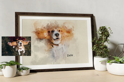 Custom Watercolor Group Pet Portraits
