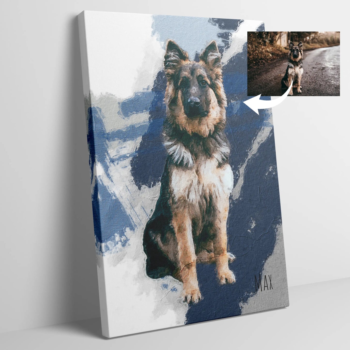 Custom Abstract Pet Portrait Canvas