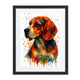 Beagle Abstract Portrait | Splatter Style Painting – Modern Wall Art