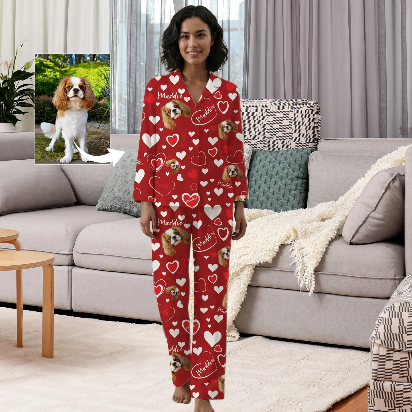 Custom Hearts Pet Pajamas
