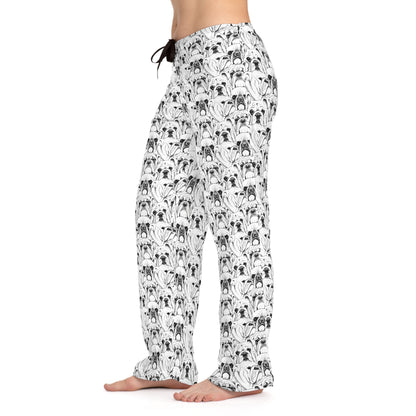 Bulldog Faces Women's Pajama Pants