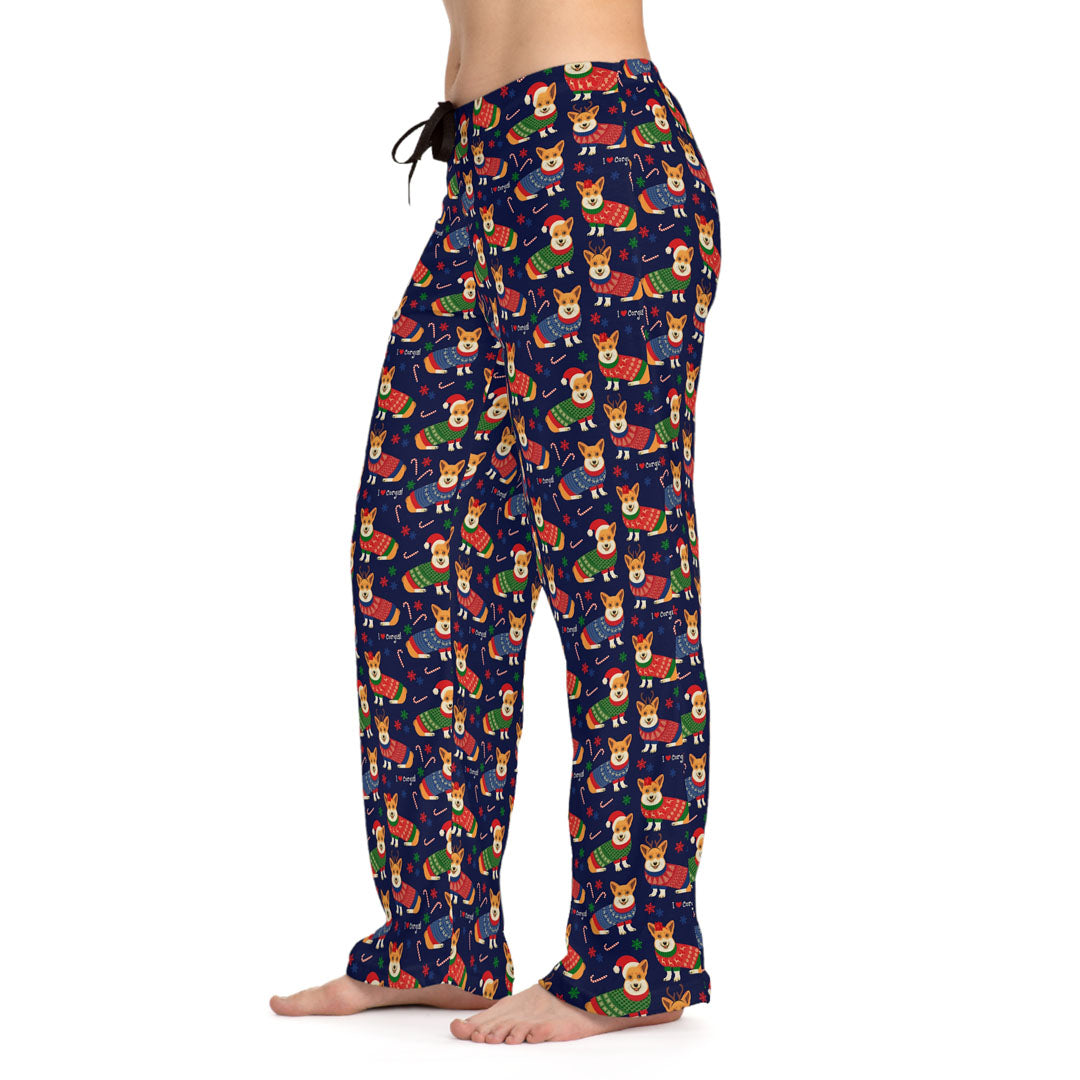 'I Love Corgi Xmas Sweater' Women's Pajama Pants