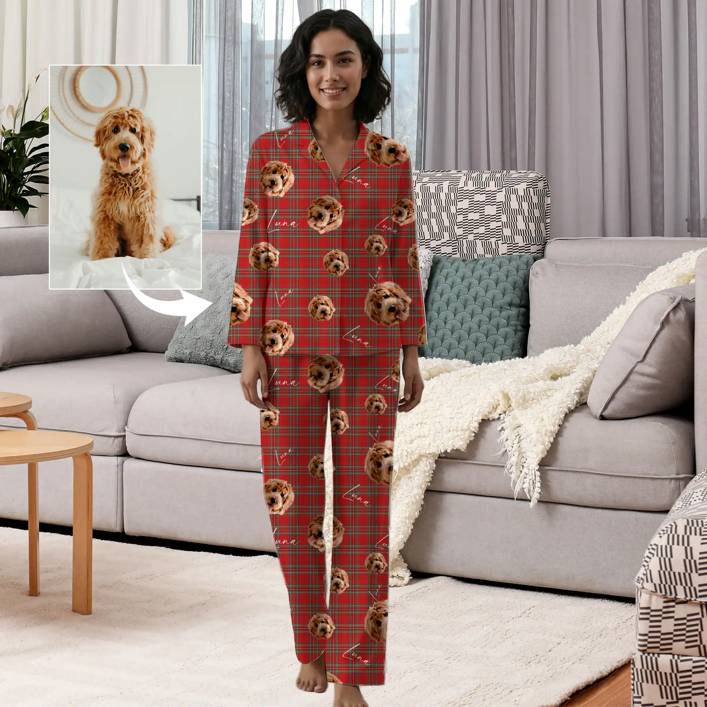 Custom Flannel Pet Pajama Set