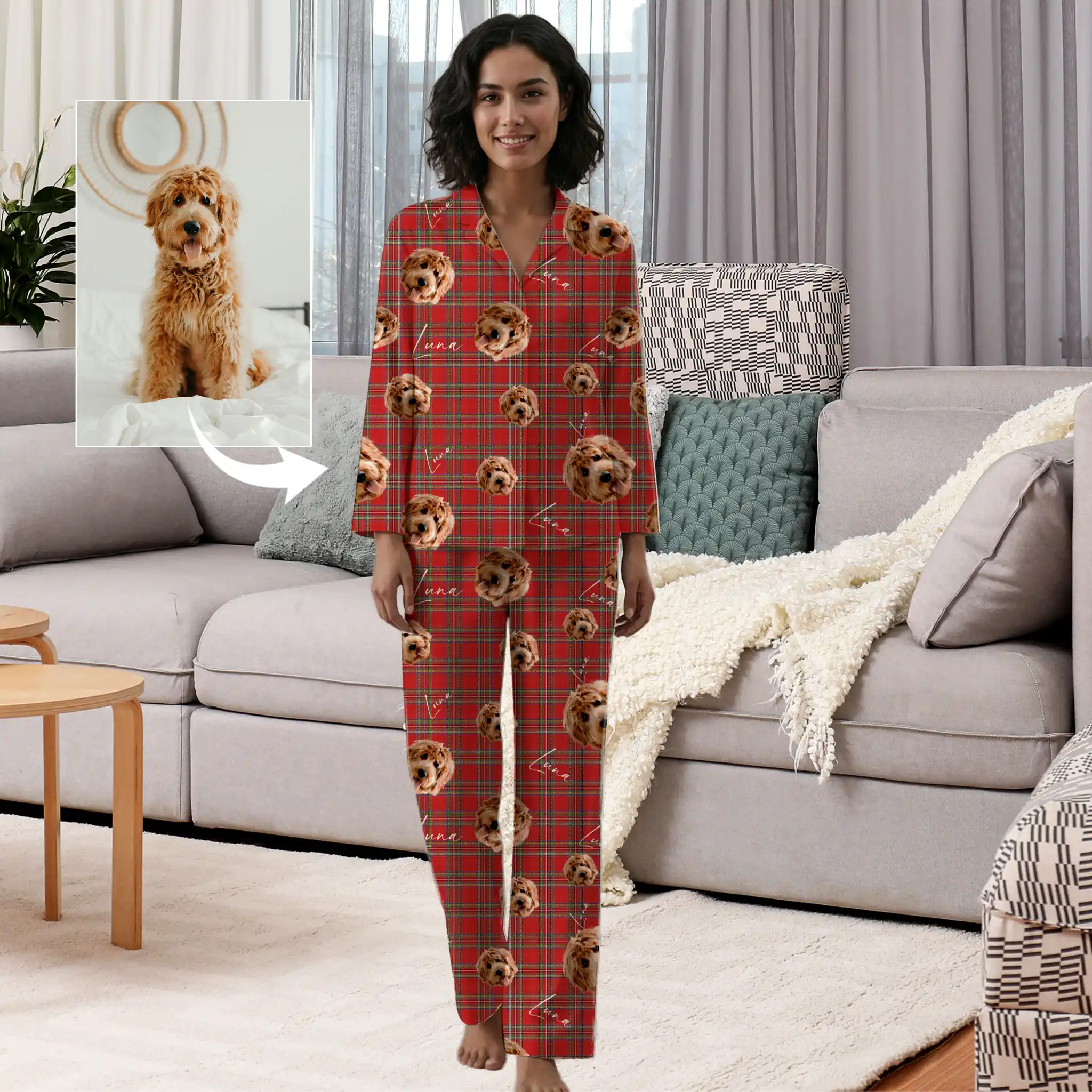 Custom Flannel Pet Pajama Set