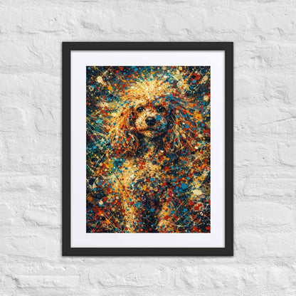 Poodle Abstract Pollock-inspired Portrait, Poodle Wall Art Print